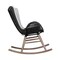 Armen Living Fanny Outdoor Patio Rocking chair in Light Eucalyptus Wood and Charcoal Rope 840254332263 - alternate 5